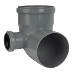 Колено канализационное с отводом левым RTP 110х50 мм 87,5°