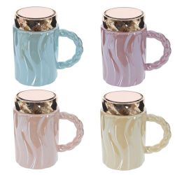 GAEM Кружка с крышкой, 490 мл, L13 W8 H13 см, 4в.