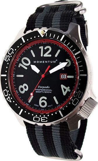 Канадские часы Momentum TORPEDO  BLAST RED 1M-DV74R7S