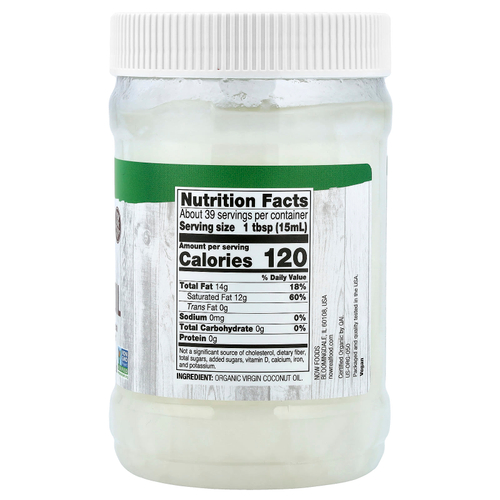 NOW Foods, Real Food, органическое кокосовое масло холодного отжима, 591 мл (20 жидк. унций)