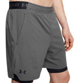 Мужские теннисные шорты Under Armour Vanish Woven 2-in-1 - Castlerock/черный