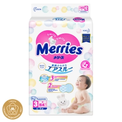 Подгузники Merries 3 64 шт