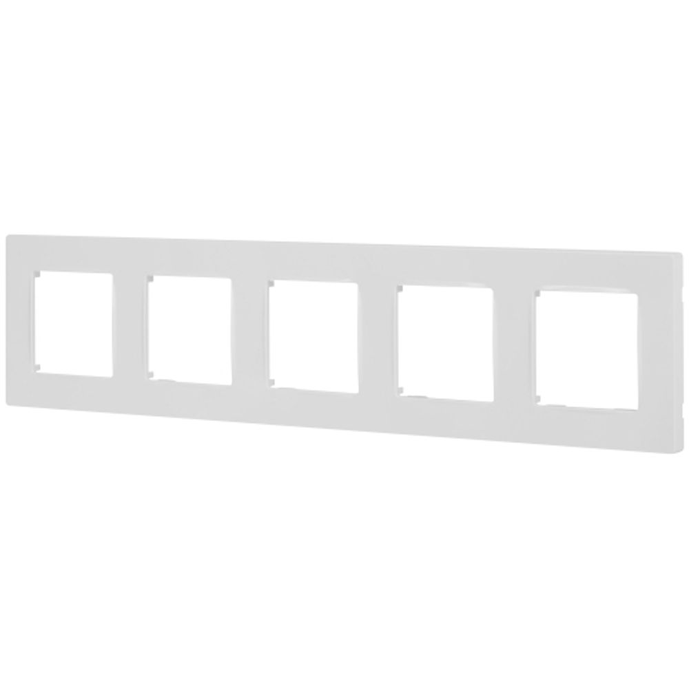 Рамка для розеток и выключателей ЭРА Серия 12 12-5205-01 на 5 постов, Классик, белый
