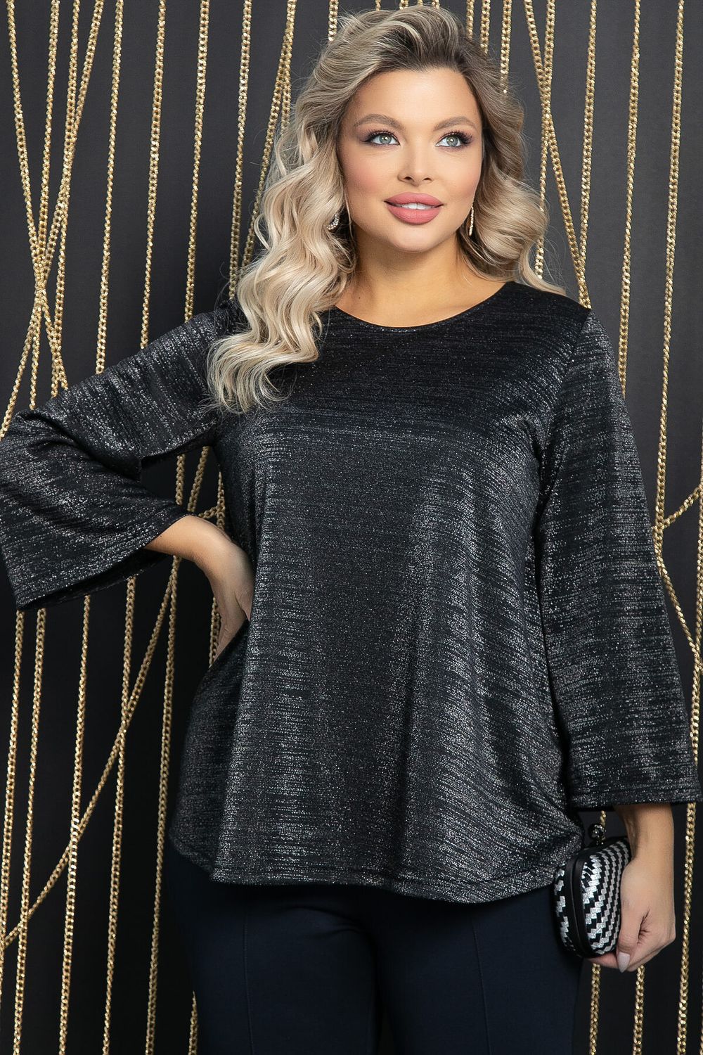 Блуза Лунная ночь (черная) Б11802 LT Collection