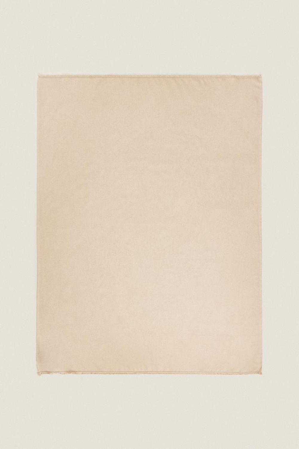 ZARA HOME ОДНОТОННЫЙ ПЛЕД, СВЕТЛО-БЕЖЕВЫЙ