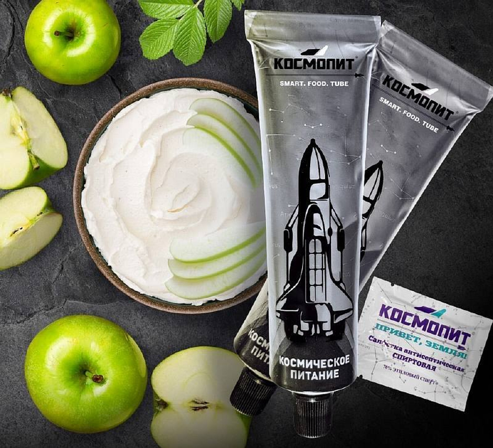 Космопит Творожный крем с фруктовым пюре, дой-пак 100, 165 г