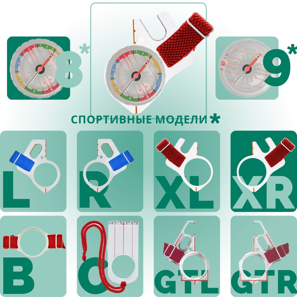 Компас звездочка, Москомпас Модель 8XR