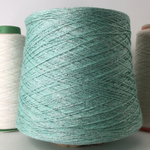 COTTON LUREX, 95% хлопок, 5% люрекс; 400м/100гр. Шнурок Мятный, люрекс серебро
