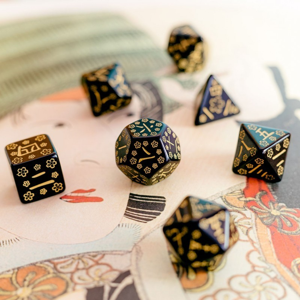 Japanese Dice Set - Deep Night Firefly