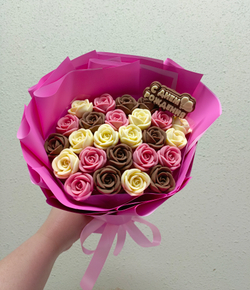 Букет из шоколадных роз 25