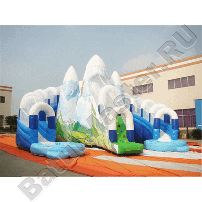 Коммерческий надувной батут «Ледяная гора», 12,5×11,5×9 м