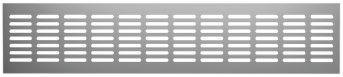 Решетка переточная алюминиевая с анодированным покрытием 480x100, Silver 4810DP Al Silver