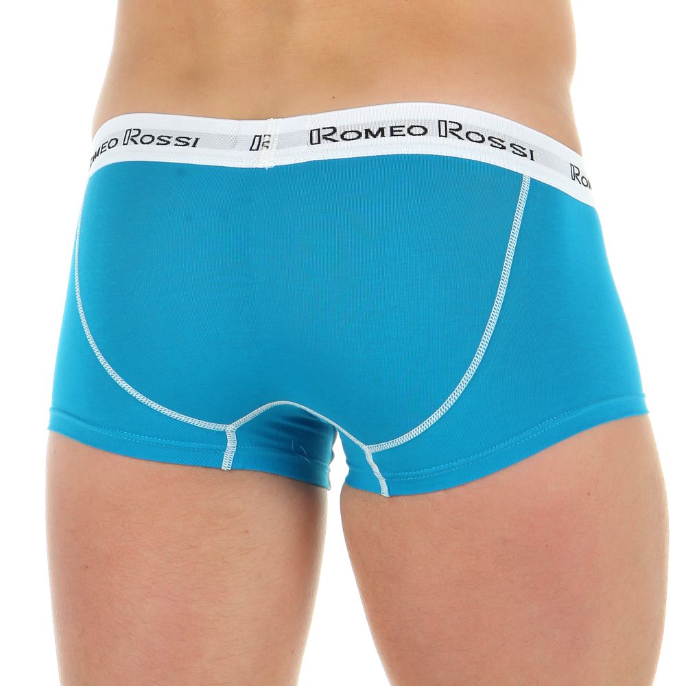 Мужские трусы боксеры бирюзовые Romeo Rossi RR365-10