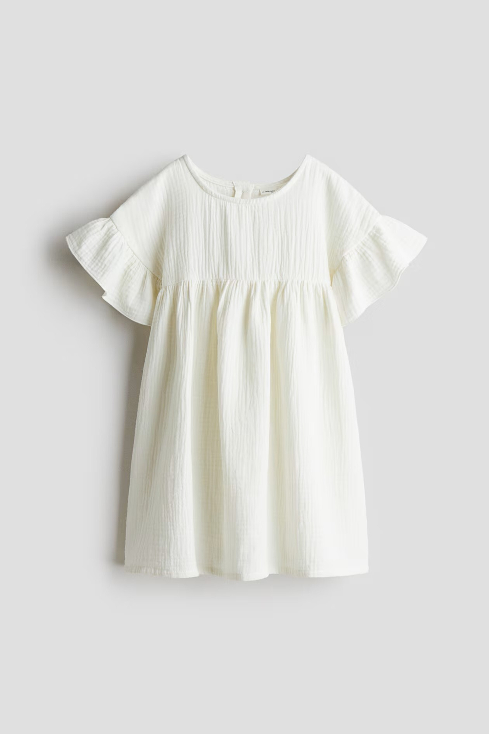 H&M Хлопковое муслиновое платье, белый