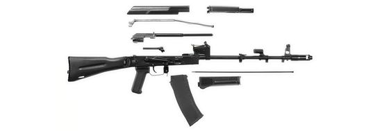 Учебный автомат ММГ АК-74М-М ИЖ-184 калибра 5,45 мм (складной приклад) с полной разборкой, ИЖМАШ Концерн Калашников, макет массо-габаритный.