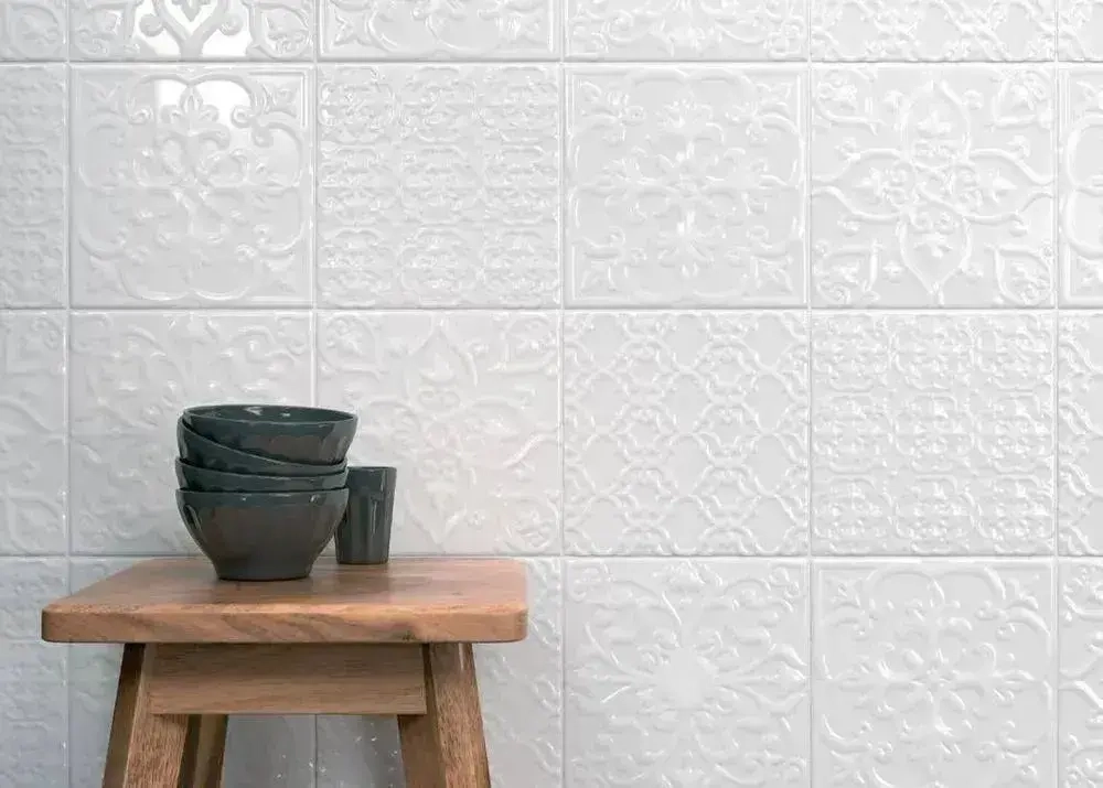 Плитка керамическая настенная Kerama Marazzi Суррей белый глянцевый 20x20см 22шт. (0,88 м2) для ванной, для кухни