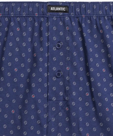 Трусы (2 шт) мужские семейные Atlantic 2MBX-069, хлопок, темно-синий + темно-голубой