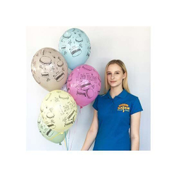 Шары с рисунком "День рождения" Macaron 36см