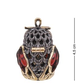 AM-4132 Наперсток «Филин Трансформер» (латунь, янтарь)