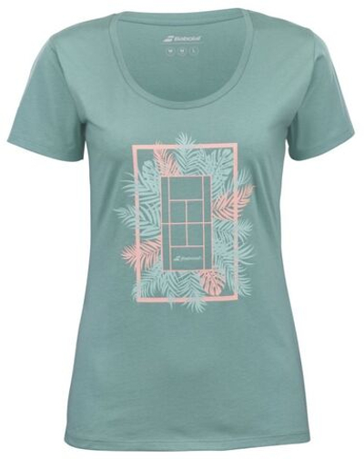 Женская теннисная футболка Babolat Exercise Message Tee Woman - Green
