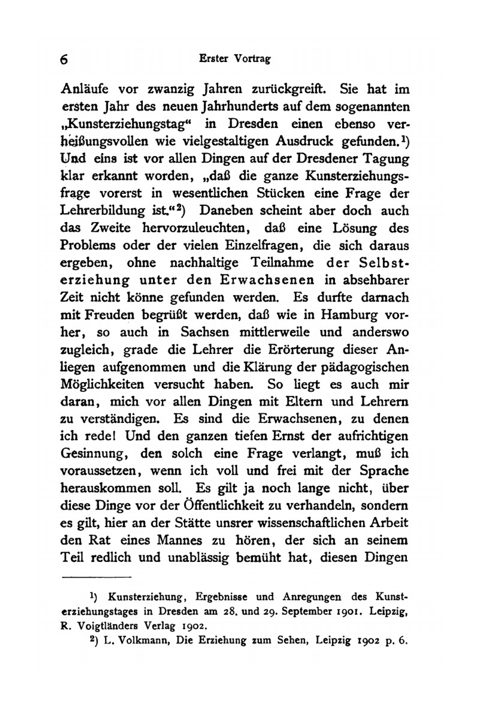 Unser Verhältnis Zu Den Bildenden Künsten. Sechs Vorträge Über Kunst Und Erziehung Gehalten | August Schmarsow