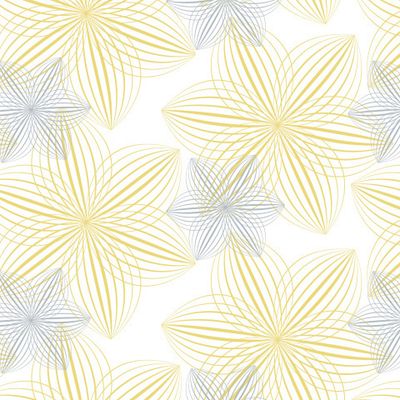 Серо-желтые цветочные узоры