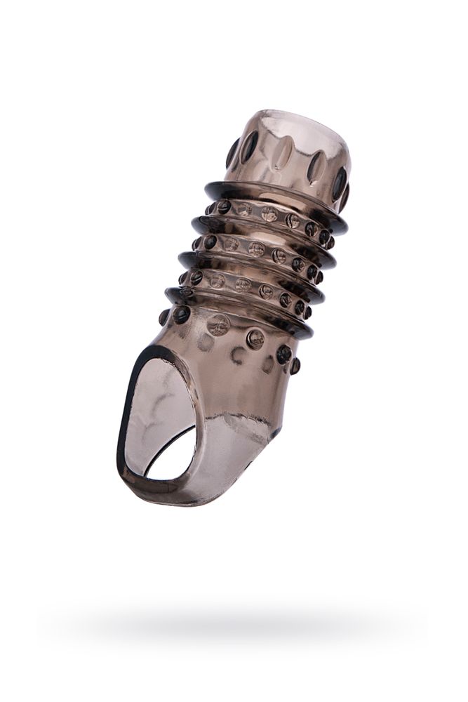 Насадка toyfa xlover черная прозрачная 7,5 см