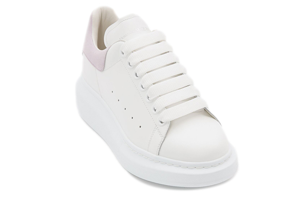 Alexander McQueen Alexander McQueen cowhide lace-up logo fashion sneakers women's white purple