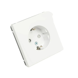 ArtGallery Белый Розетка с заземлением со шторками, 16А, механизм, быстрозажим. клем. GAL000145S