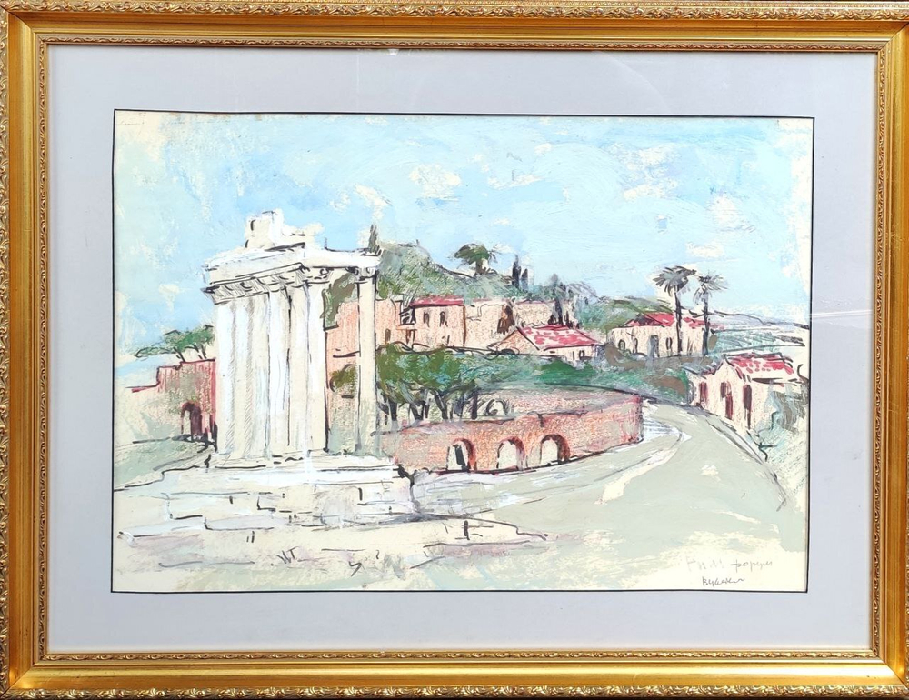 Картина Цветковой В.П. "Рим. Форум." бумага/пастель 53х71