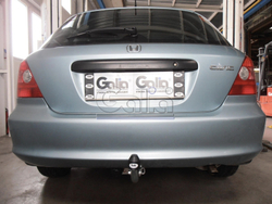 Фаркоп оцинкованный Galia H012A для Honda Civic хетчбек 5 дверей 2000-2003(паспорт и сертификат в комплекте)(без электрики)