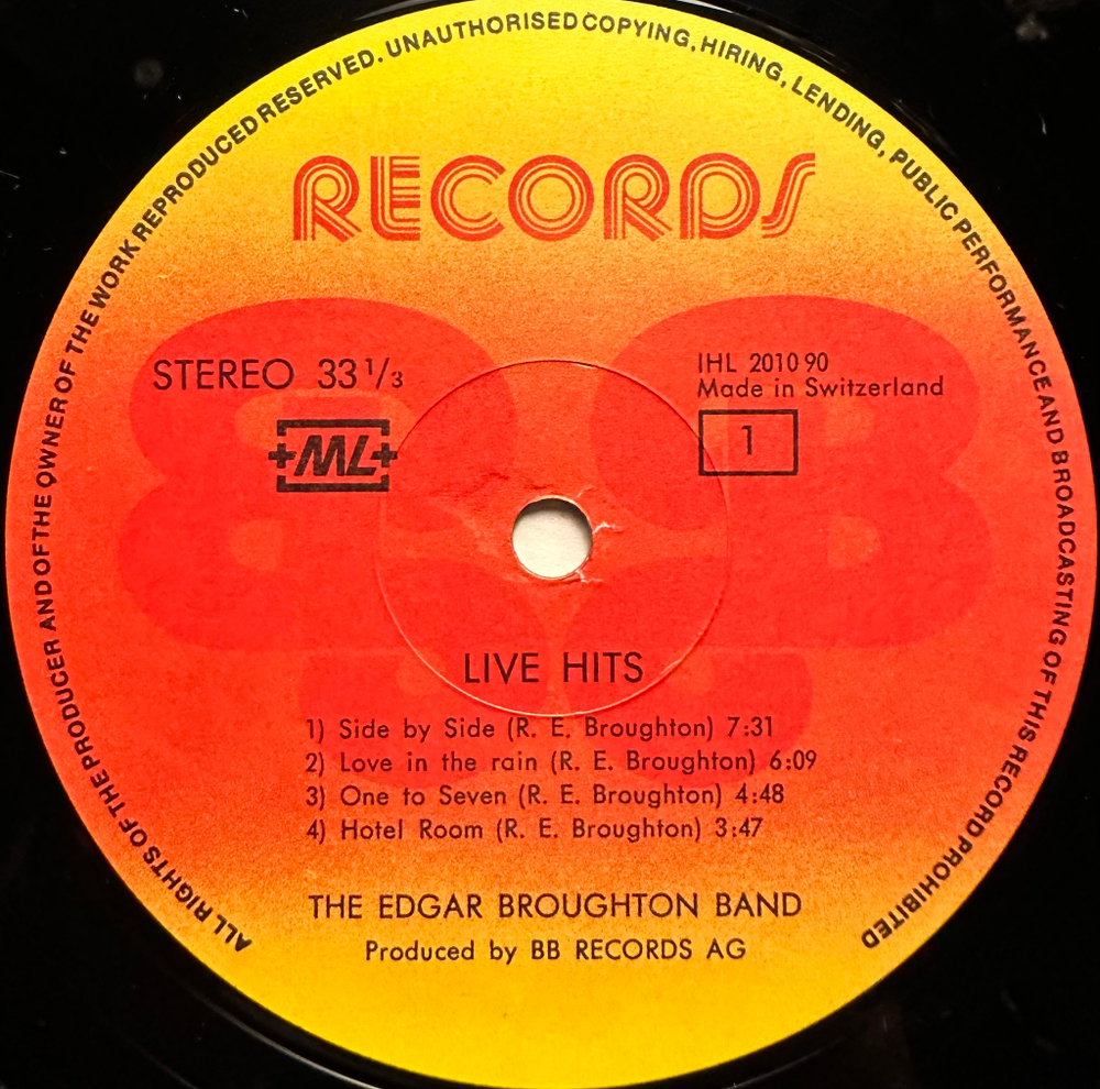 The Edgar Broughton Band - Live Hits Harder! (Швейцария 1979г.)