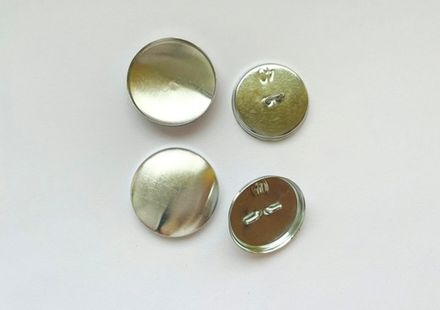 Пуговицы для обтяжки тканью № 40 металл (фасовка 10 шт)