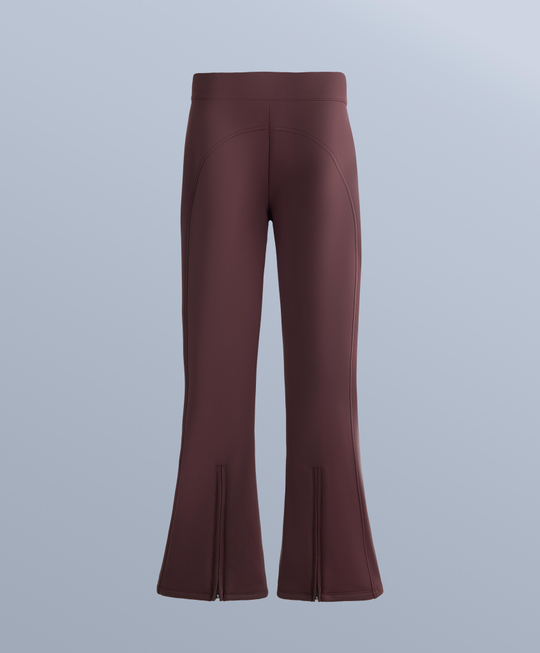 OYSHO Водонепроницаемые эластичные брюки-клеш SKI, темно-винный