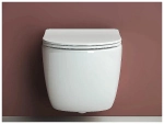 Унитаз подвесной Ceramica Nova Forma CN3009_1001B_1000 безободковый, с крышкой микролифт, с инсталляцией и черной матовой кнопкой