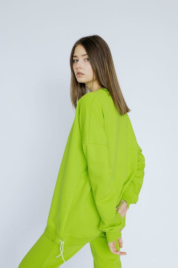 Толстовка Кот-агрессор Зеленая - фото 2