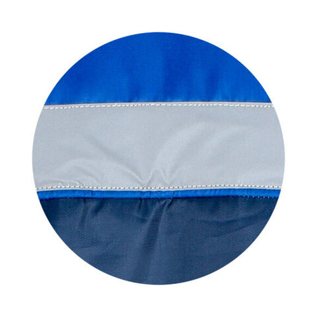 Жилет "ЭКСПРЕСС" с воротником стойка, синий с васильковым и СОП 50 (ЧЗ) тк. Оксфорд