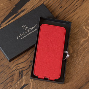 Чехол для iPhone 11 Pro из натуральной кожи теленка, красного цвета