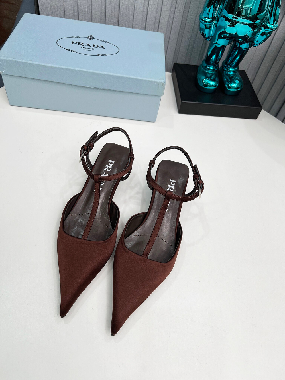 Prada Satin Slingback Pumps