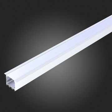 Встраиваемый алюминиевый профиль с рассеивателем 2м (2 заглушки) ST017.129.06 алюминий ST-Luce