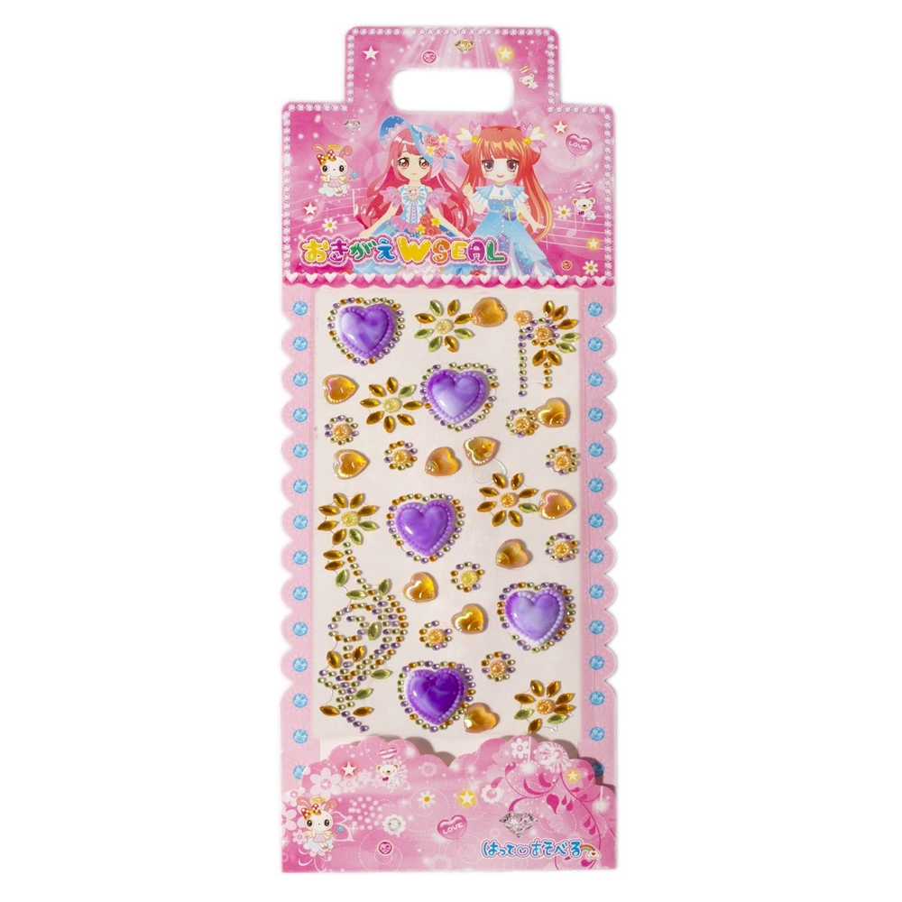 Наклейки-стразы Alingar, акриловые, "Перламутровые сердечки", пакет с европодвесом