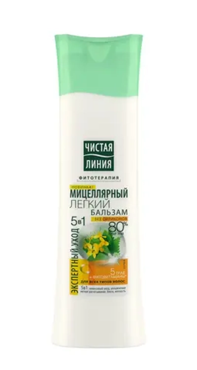 Бальзам для волос ЧИСТАЯ ЛИНИЯ Фито Сила 5 Трав 5в1 380мл