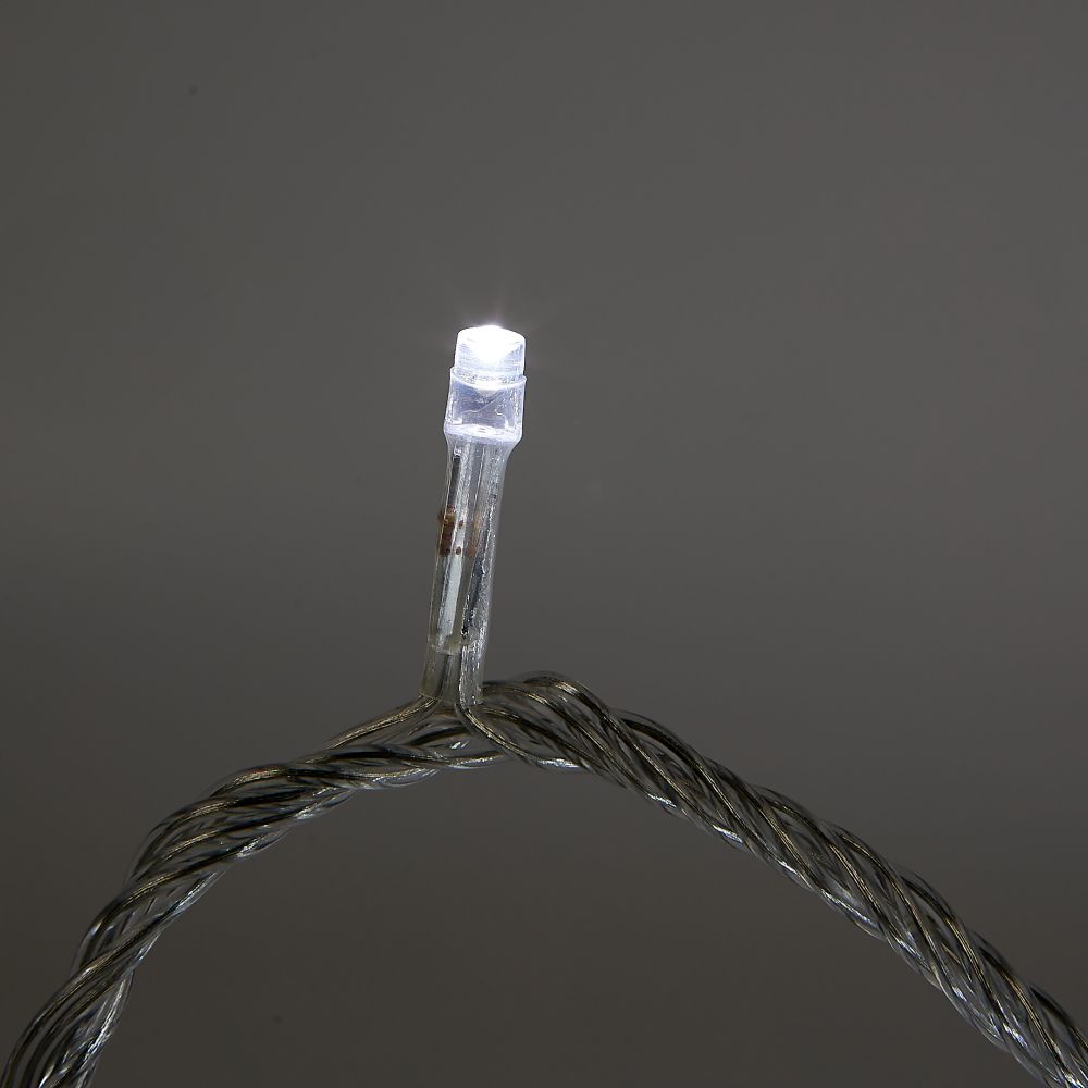 ULD-S2500-225-STК WHITE IP20 Гирлянда светодиодная. 25м. Соединяемая. 225 светодиодов. Белый свет. Провод прозрачный. ТМ Uniel