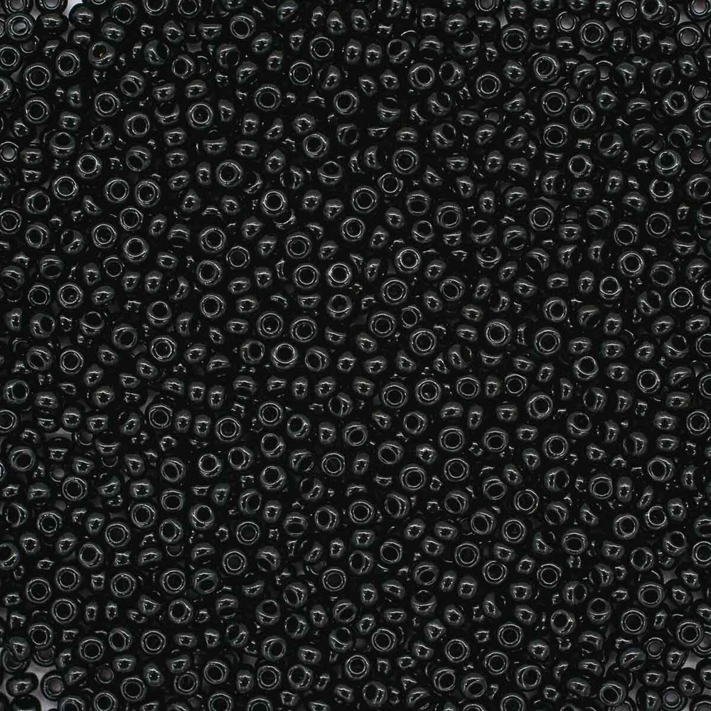 Бисер Чехия (Gamma) круглый,10/0 2.3 мм, 5 г  B098 черный ( 23980 )