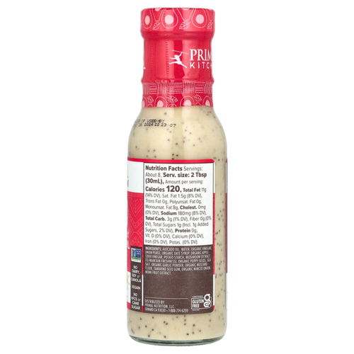 Primal Kitchen, Заправка и маринад с маслом авокадо, маком, 236 мл (8 жидк. унц.)