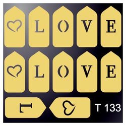 IRISK Трафарет для дизайна ногтей №133, серебро