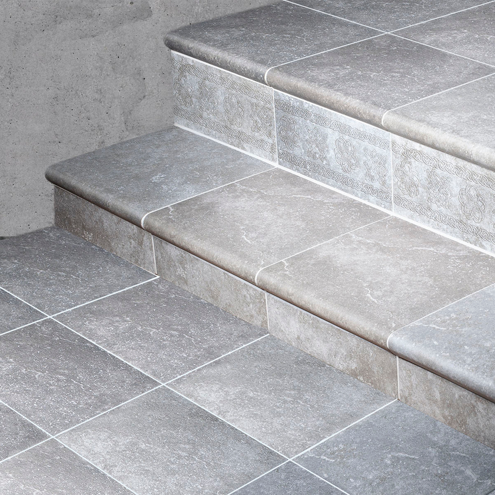 Ступень фронтальная клинкерная EXAGRES STONE GRIS 330х330х13 мм