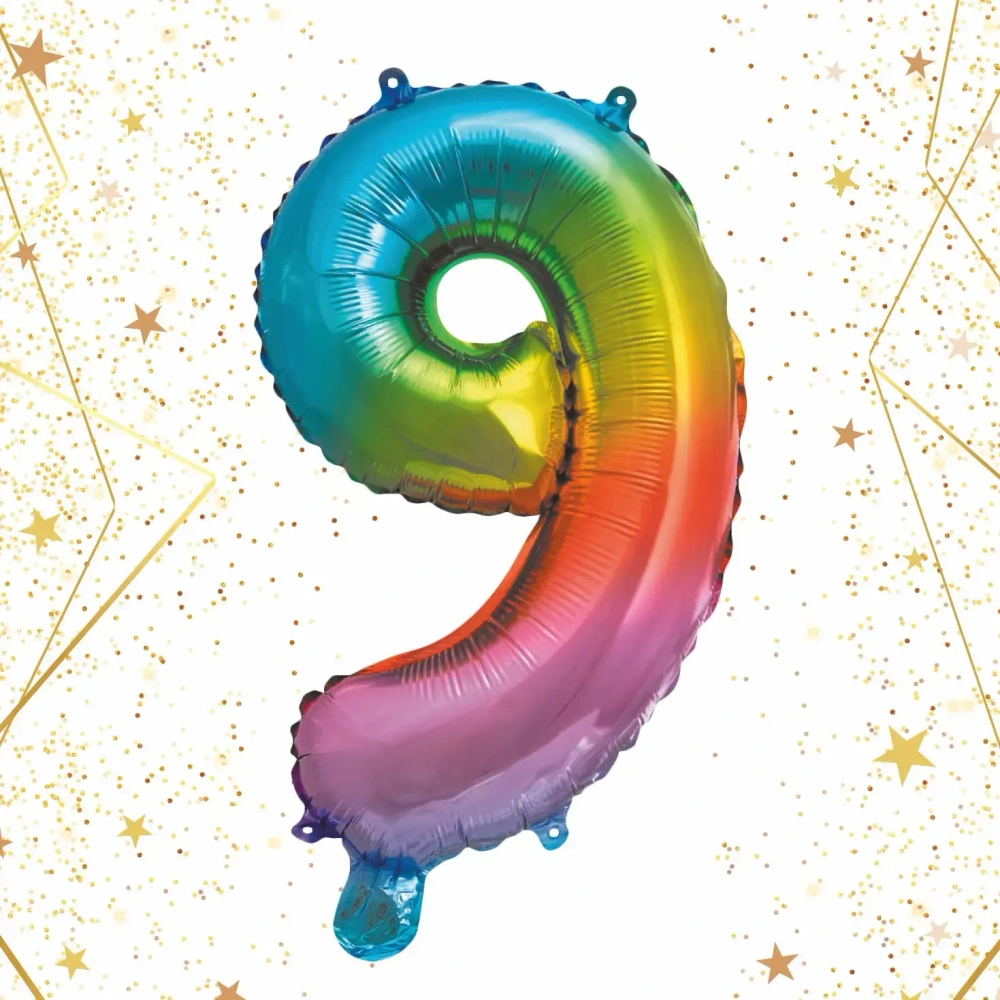 Шар фольгированный «Цирфа «9» (радуга)
