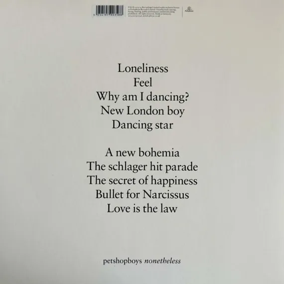 Pet Shop Boys - Nonetheless - Grey LP