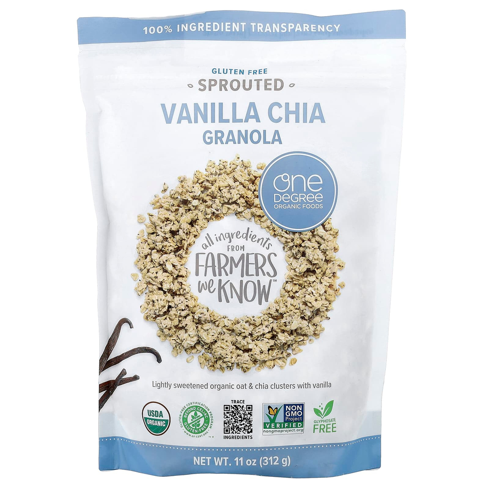 One Degree Organic Foods, гранола с ванилью и чиа, 312 г (11 унций)